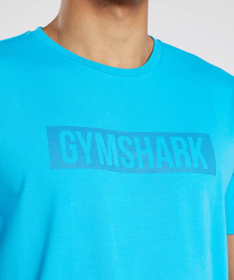 Koszulki Gymshark Block Męskie Turkusowe | PL 439LQU